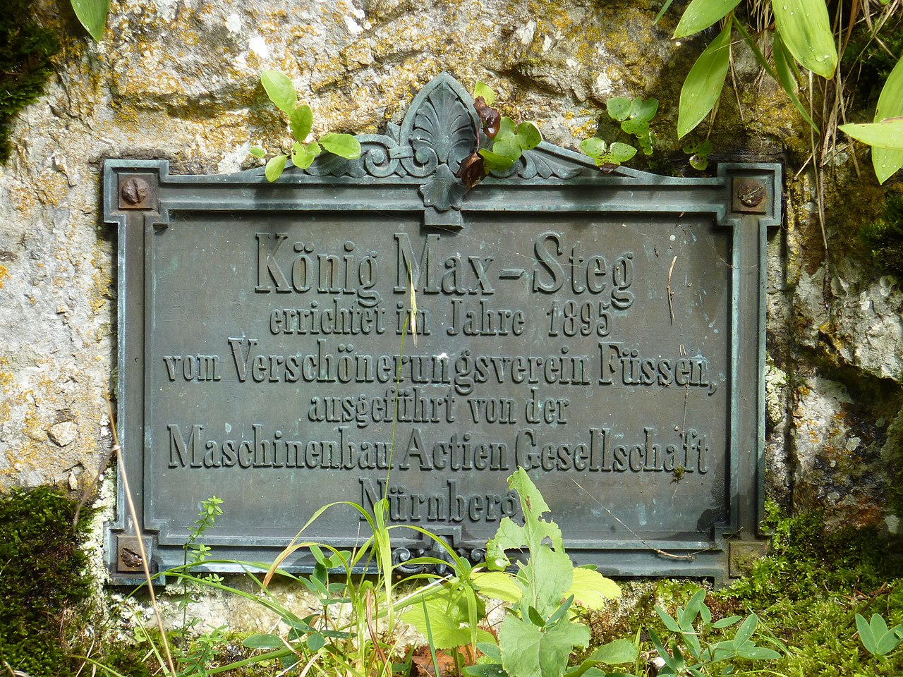 Hinweisschild am Lechfall